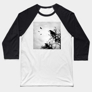 Design 43 crow silhouette Baseball T-Shirt